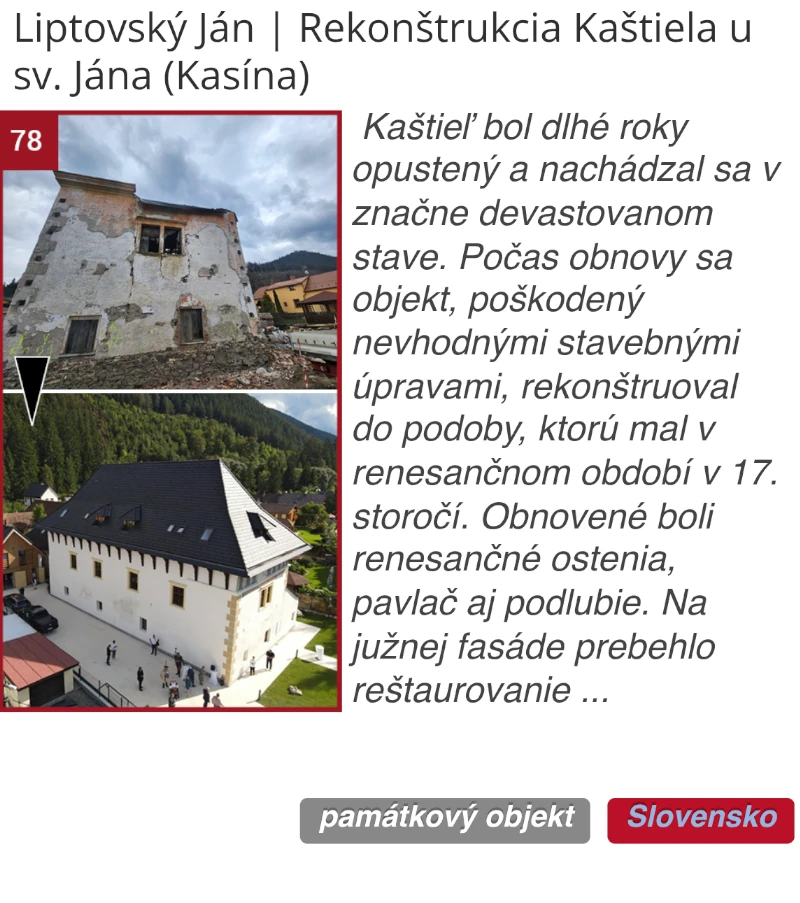 kulturna premena Liptovský Ján