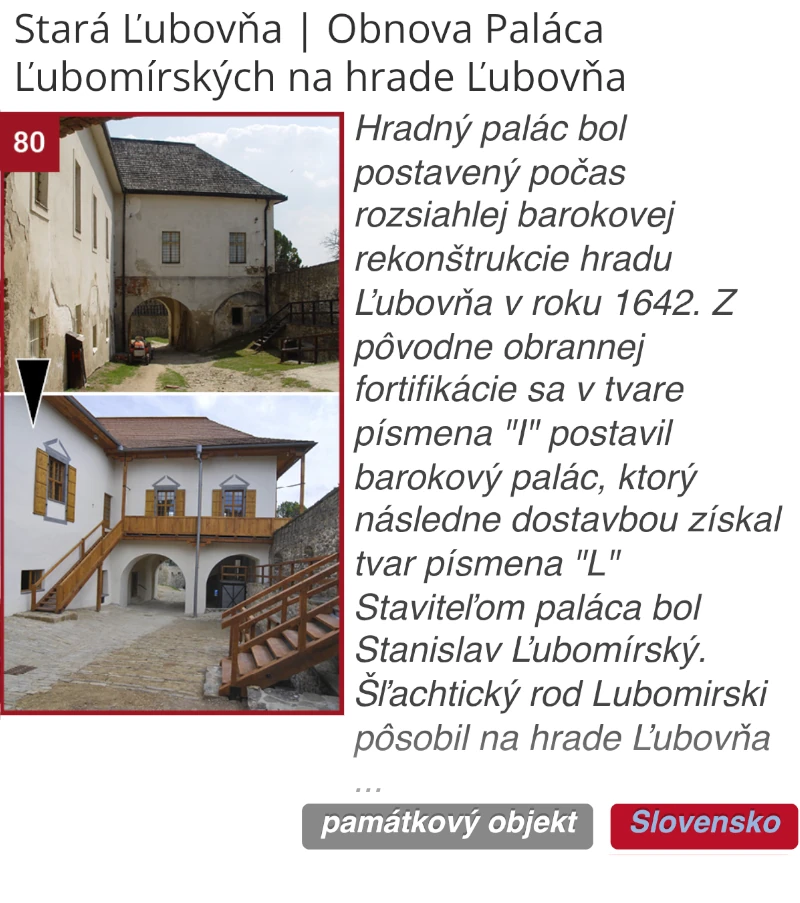 kulturna premena Stará Ľubovňa